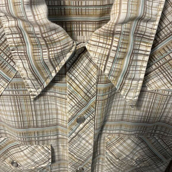 Sears Western Wear Shirt Men's XL Pearl Snap Long Sleeve True Vintage Cowboy - Picture 8 of 9